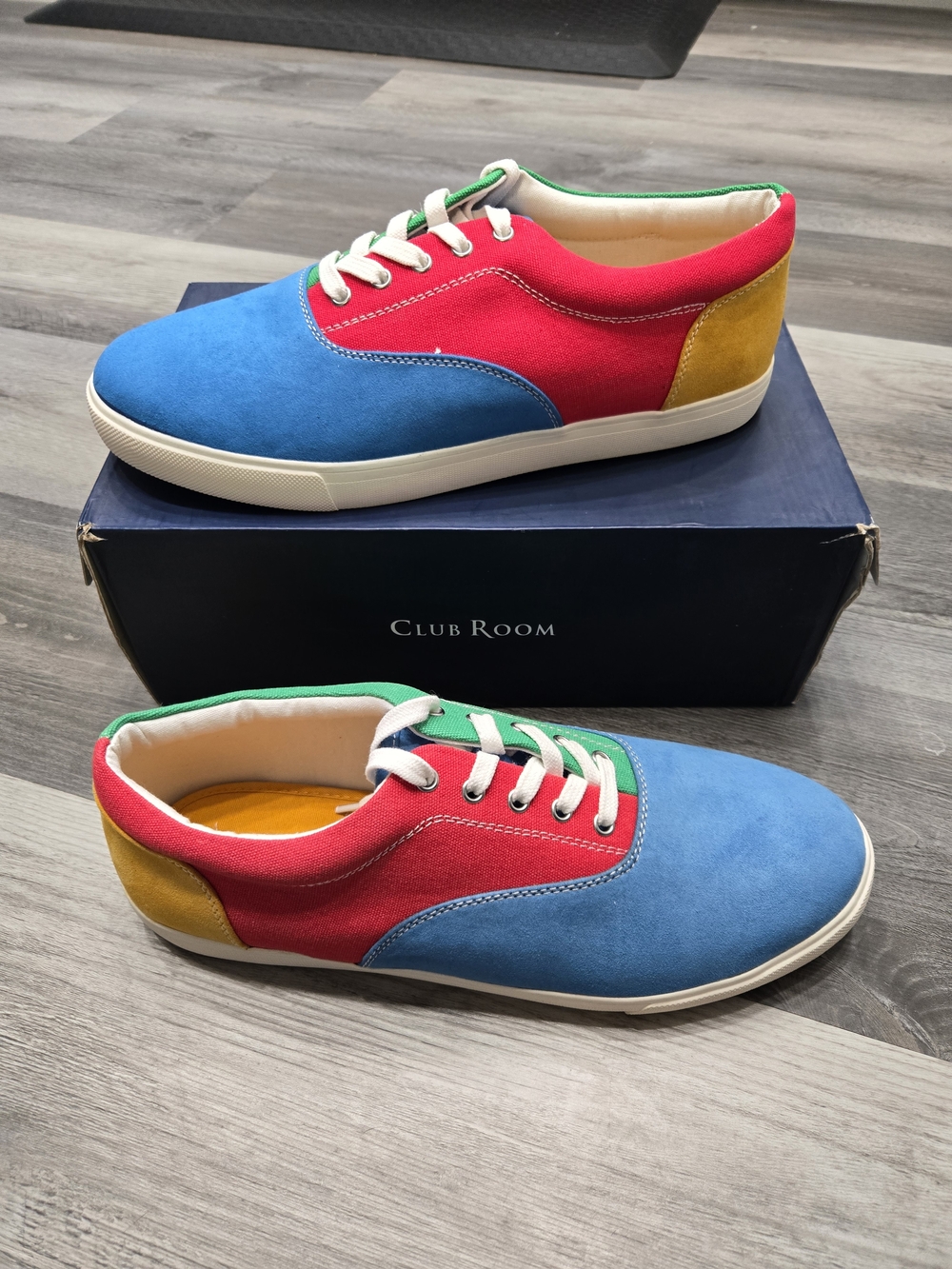 Club Room Men's Lance Colorblocked Lace-Up Sneakers in multicolor